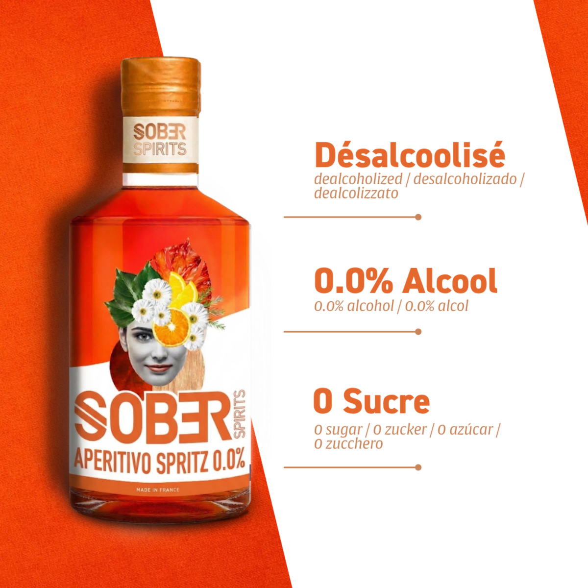 Sober Spirits Aperitivo Spritz 0.0% – Spritz sem álcool