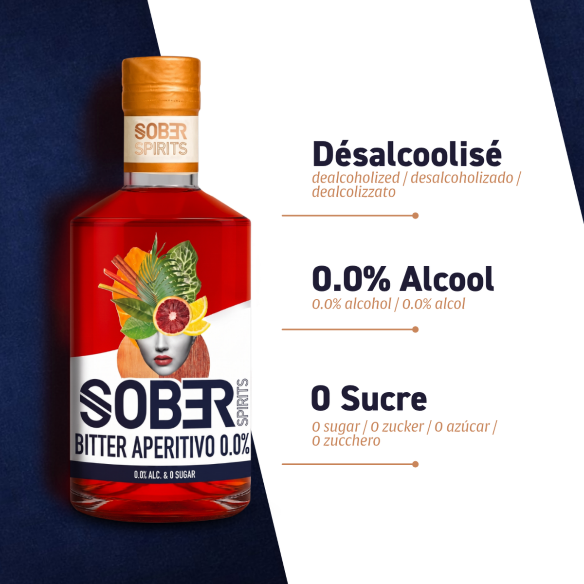 Sober Spirits Bitter Aperitivo 0.0% – bitter sem álcool