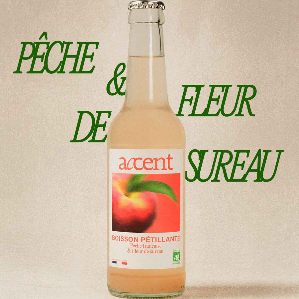Infuso frizzante bio Pesca/Sambuco 33cl - Accent