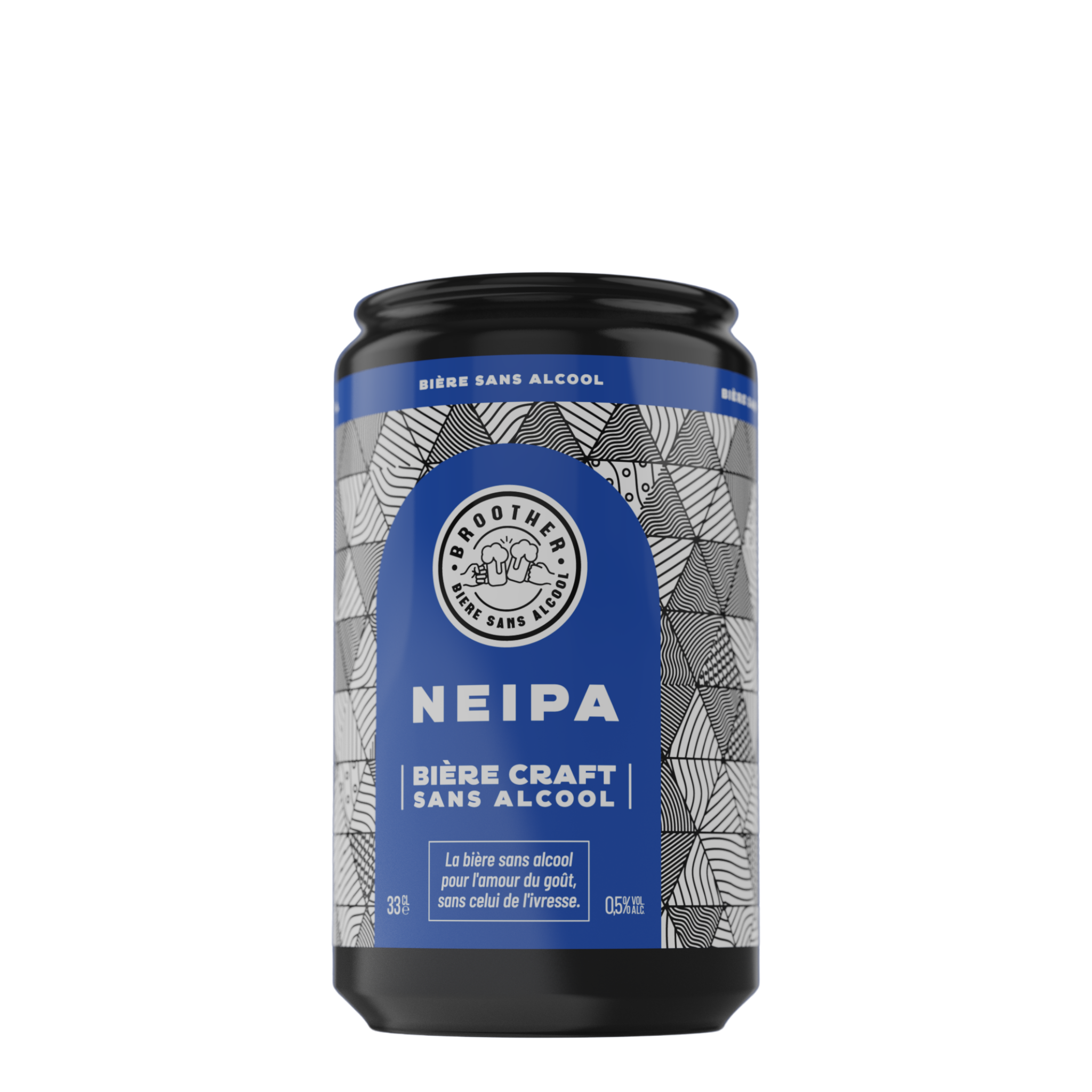 Bouteille de Broother NEIPA, bière sans alcool