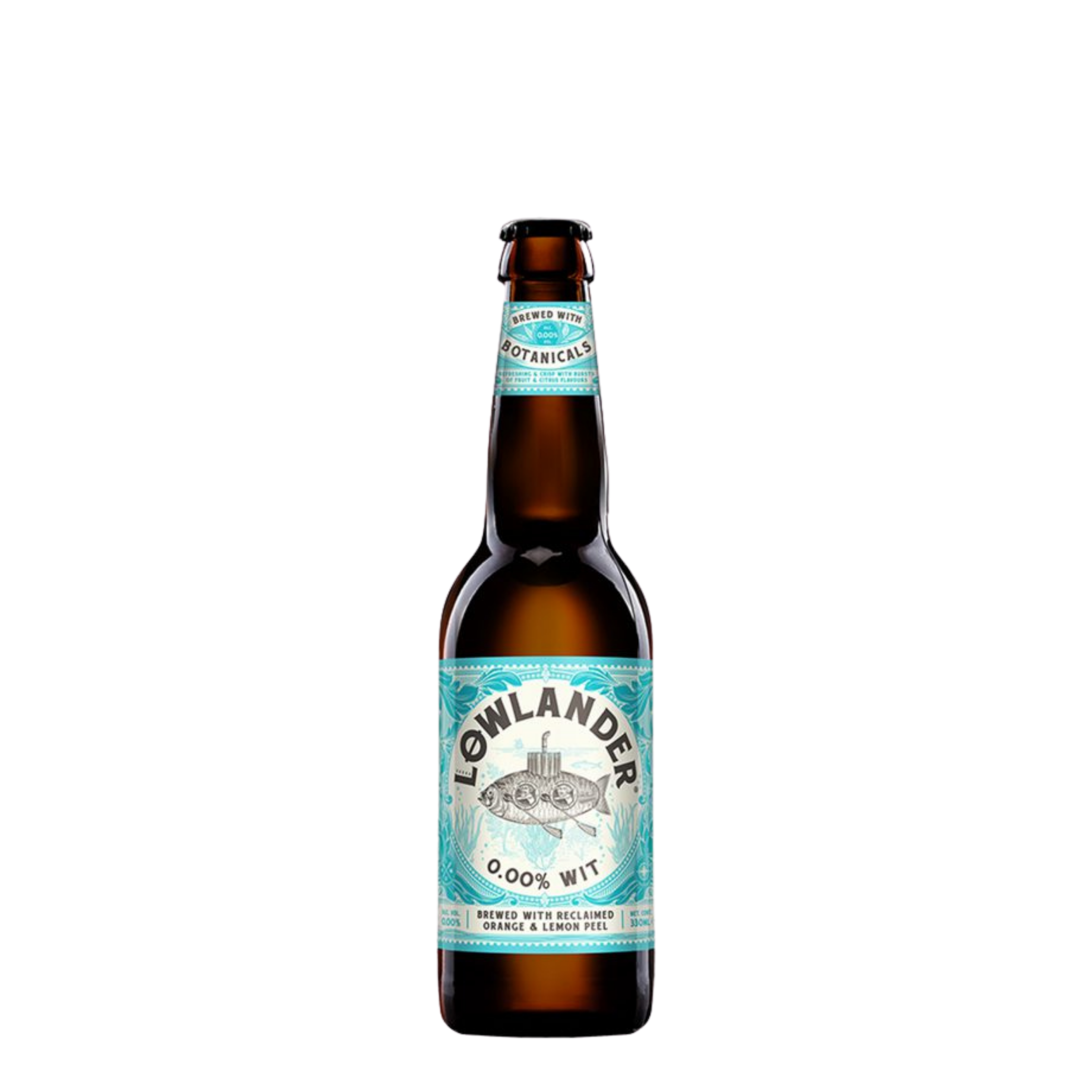 Bouteille de Lowlander 0,00% Wit, bière sans alcool