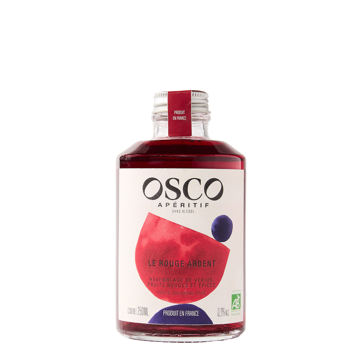 Osco Rouge OSCO - Le Rouge Ardent - Apéritif bio sans alcool - 25cl