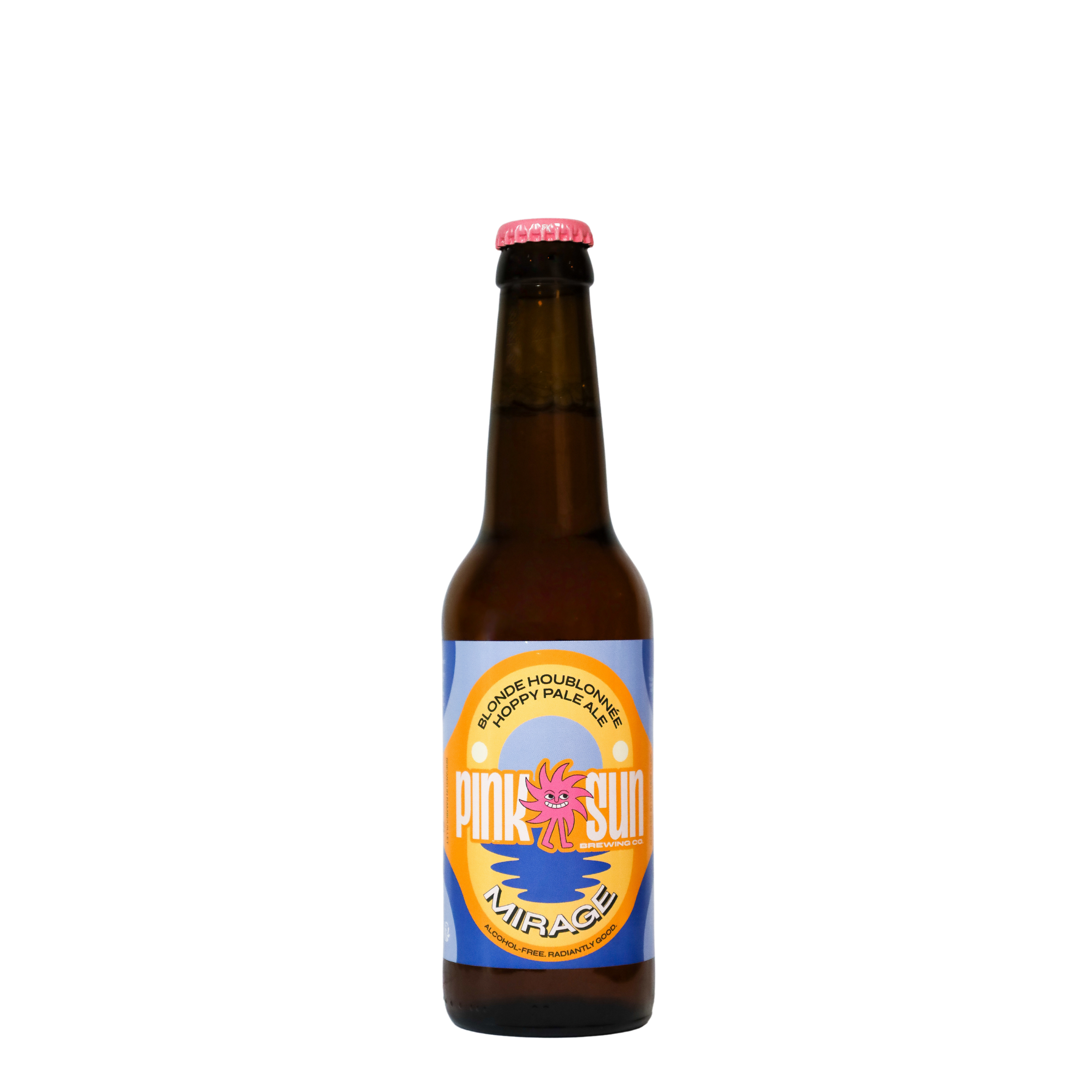 Bouteille de Pink Sun Brewing Co. Mirage - Pale Ale, bière sans alcool