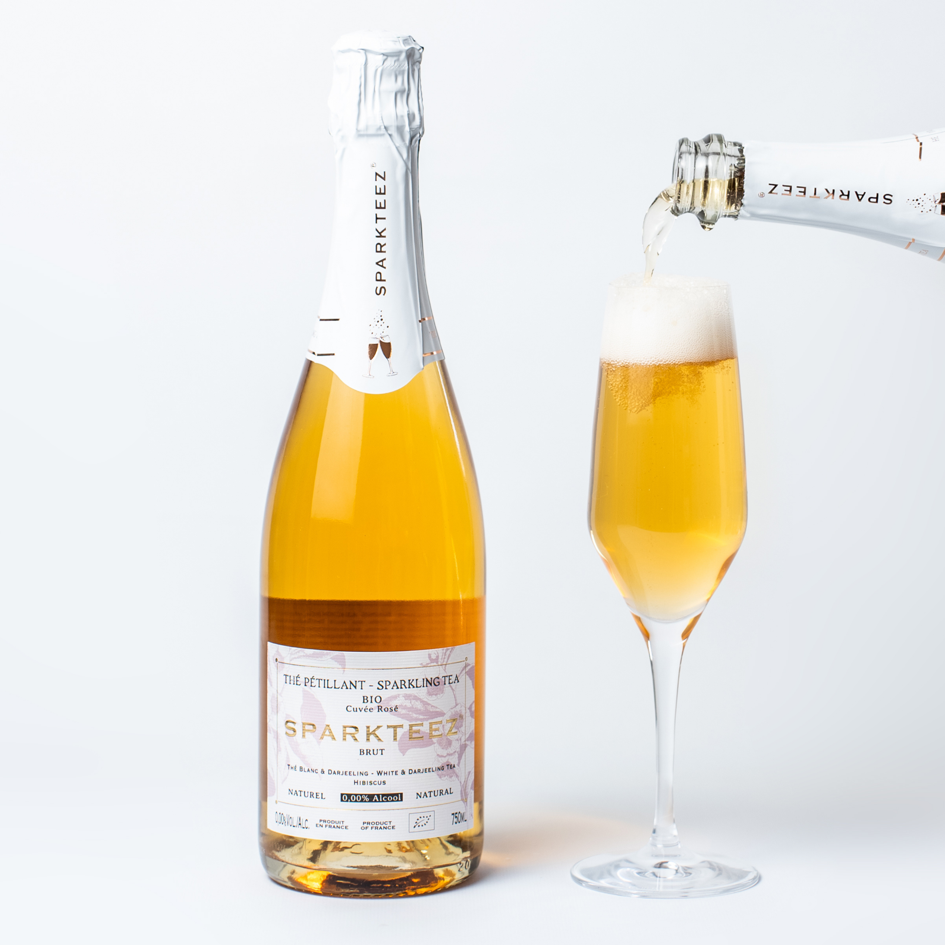 Thé pétillant rosé