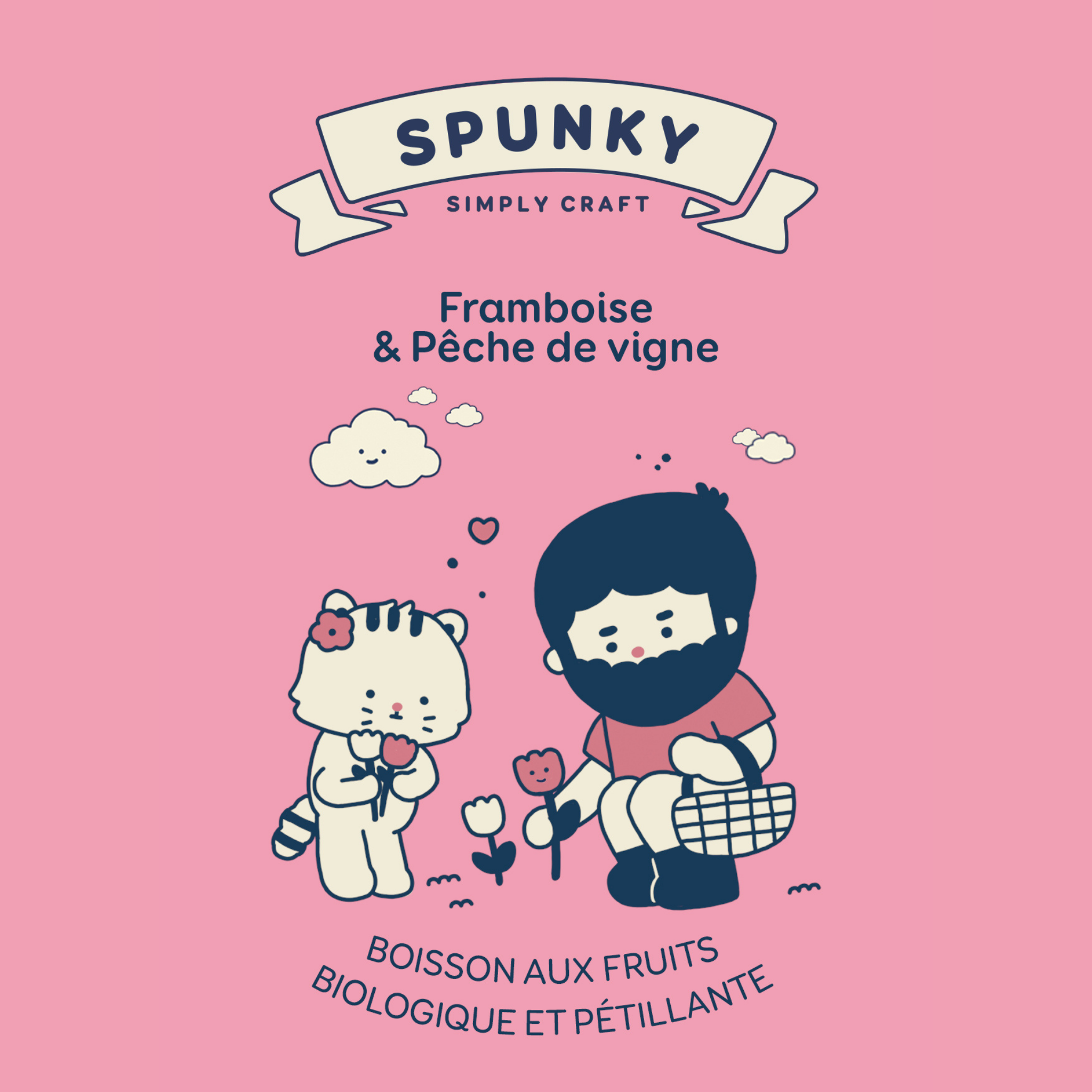 Framboise et Pêche de vigne