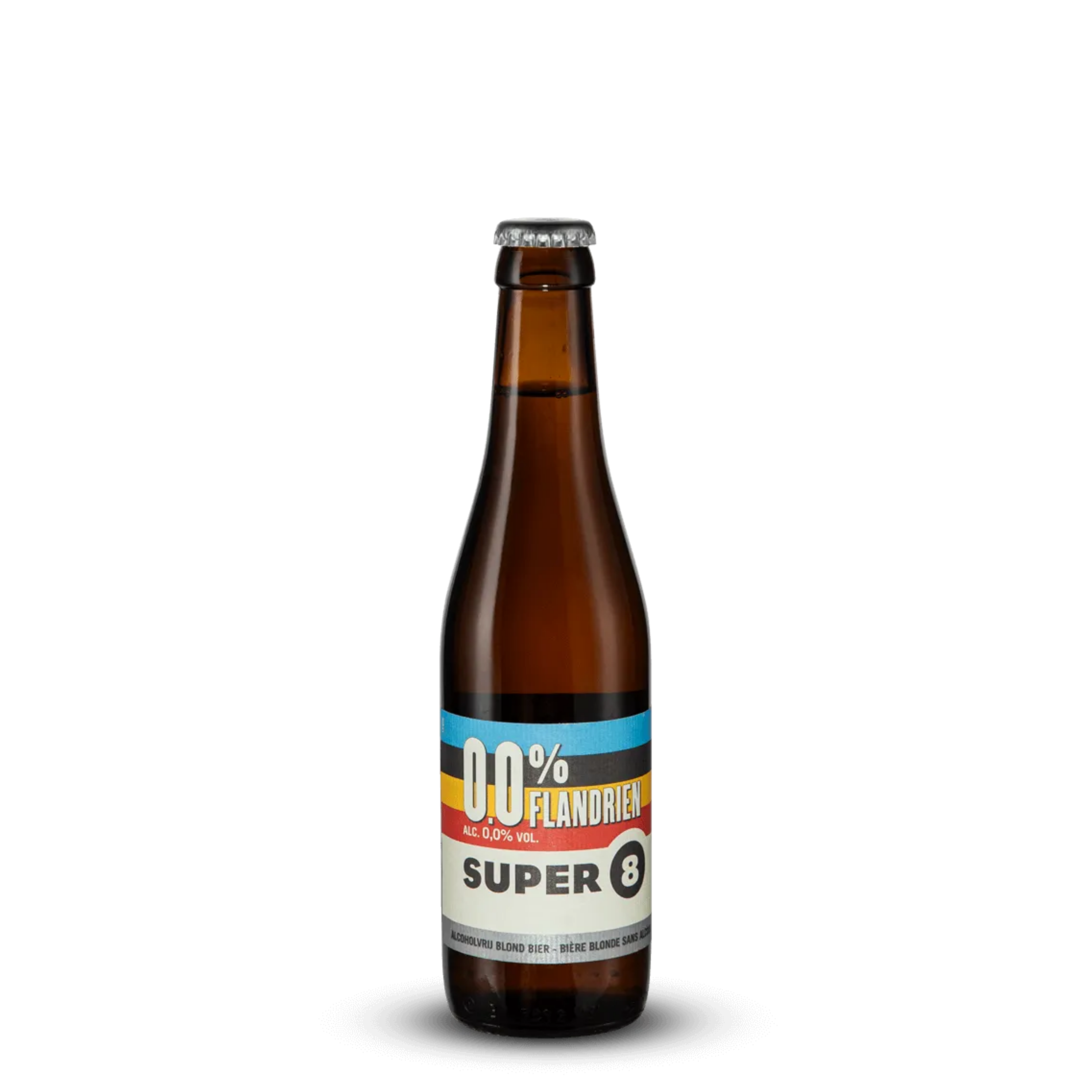 Bouteille de Super 8 Bière blonde 0.0%, bière sans alcool