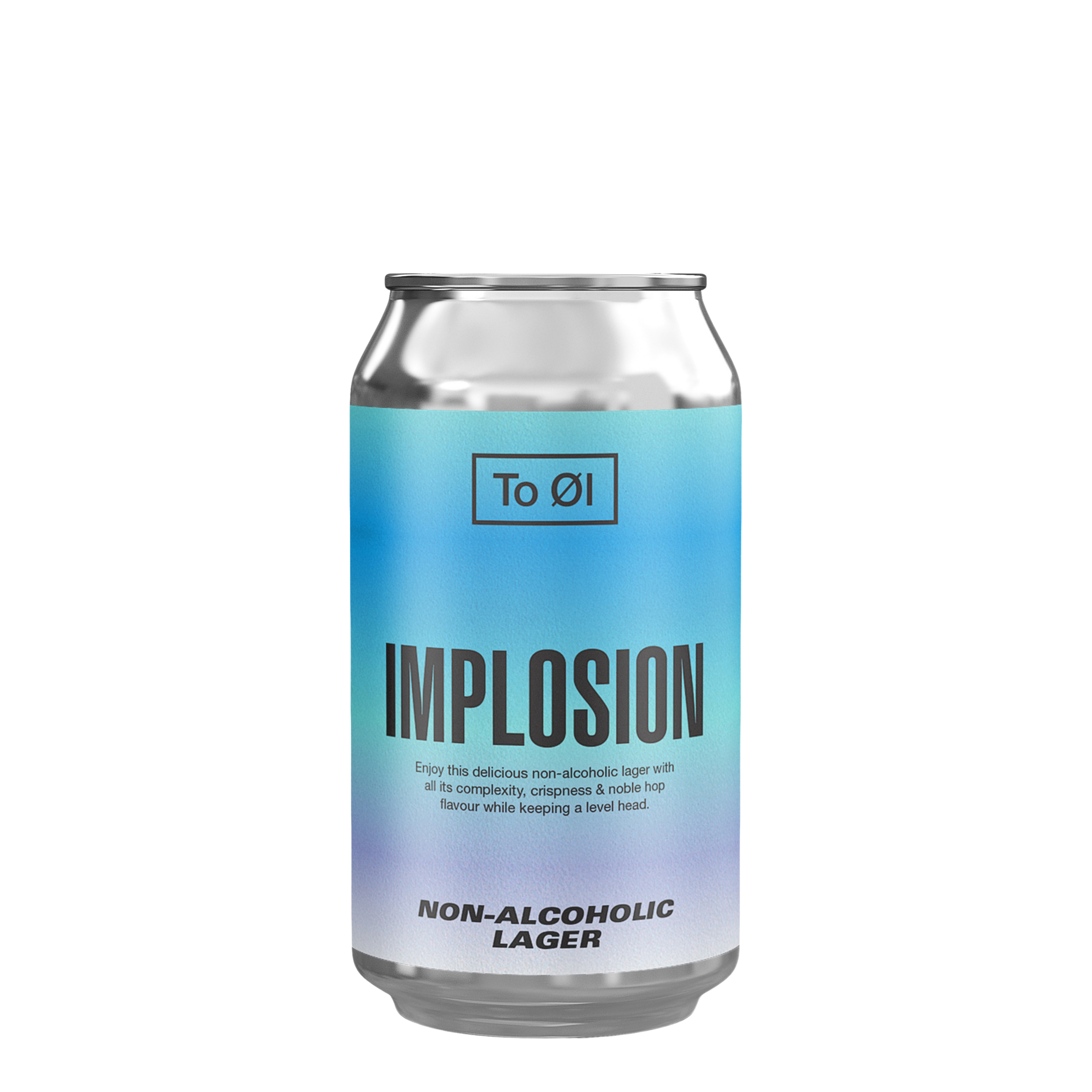 Bouteille de To Øl Implosion Lager, bière sans alcool