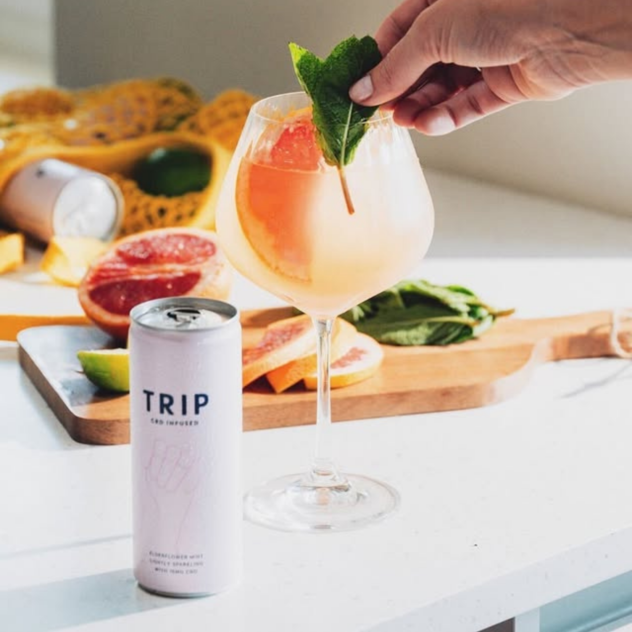 Boisson au CBD Fleur de sureau Menthe