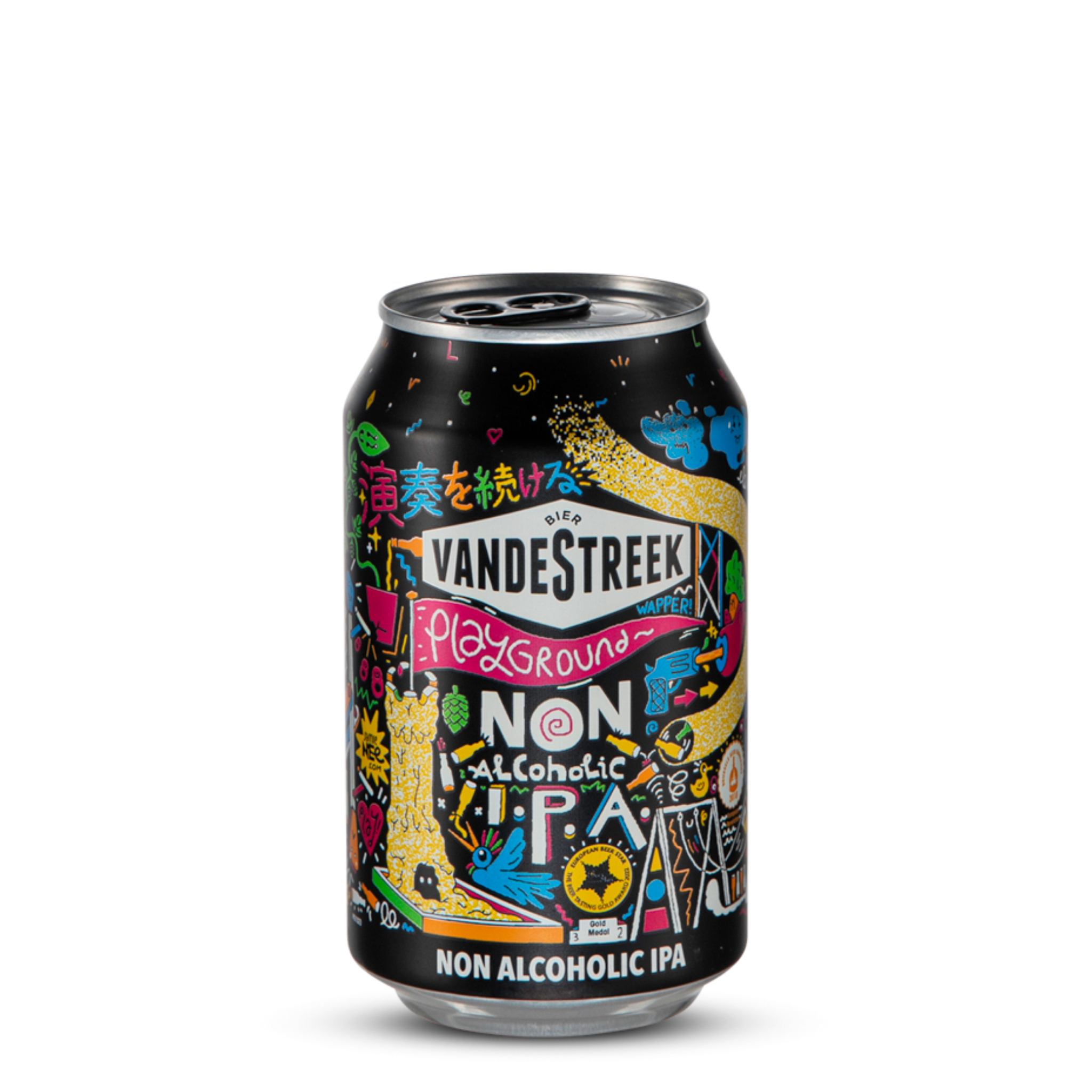 Bouteille de vandeStreek Playground IPA, bière sans alcool
